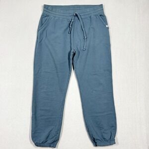 Pact Organic Sweatpants Womens XL Cotton Knit Jogger Pants Pockets Lounge Blue